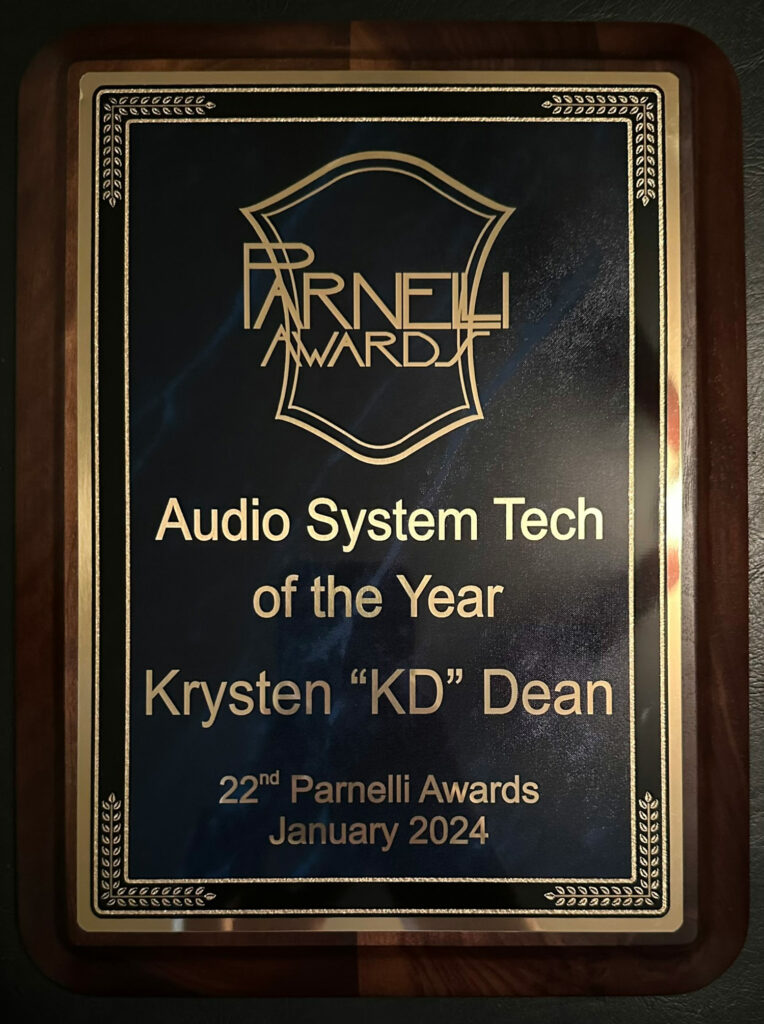 Audio System Tech of the Year Krysten 'KD' Dean