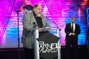 Bobby Boomer Thrasher accepts The Parnelli Lifetime Achievement Award