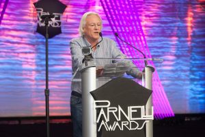 John Stadius accepts Parnelli Audio Innovator Award