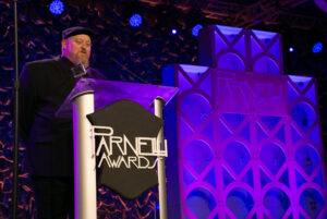 Parnelli Audio Innovator Brock Adamson accepted by Kevin “Tater” McCarthy