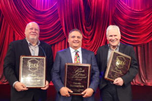 The Three Parnelli Lifetime Achievement Honorees Sam Berkow David Bernstein and Peter Morse